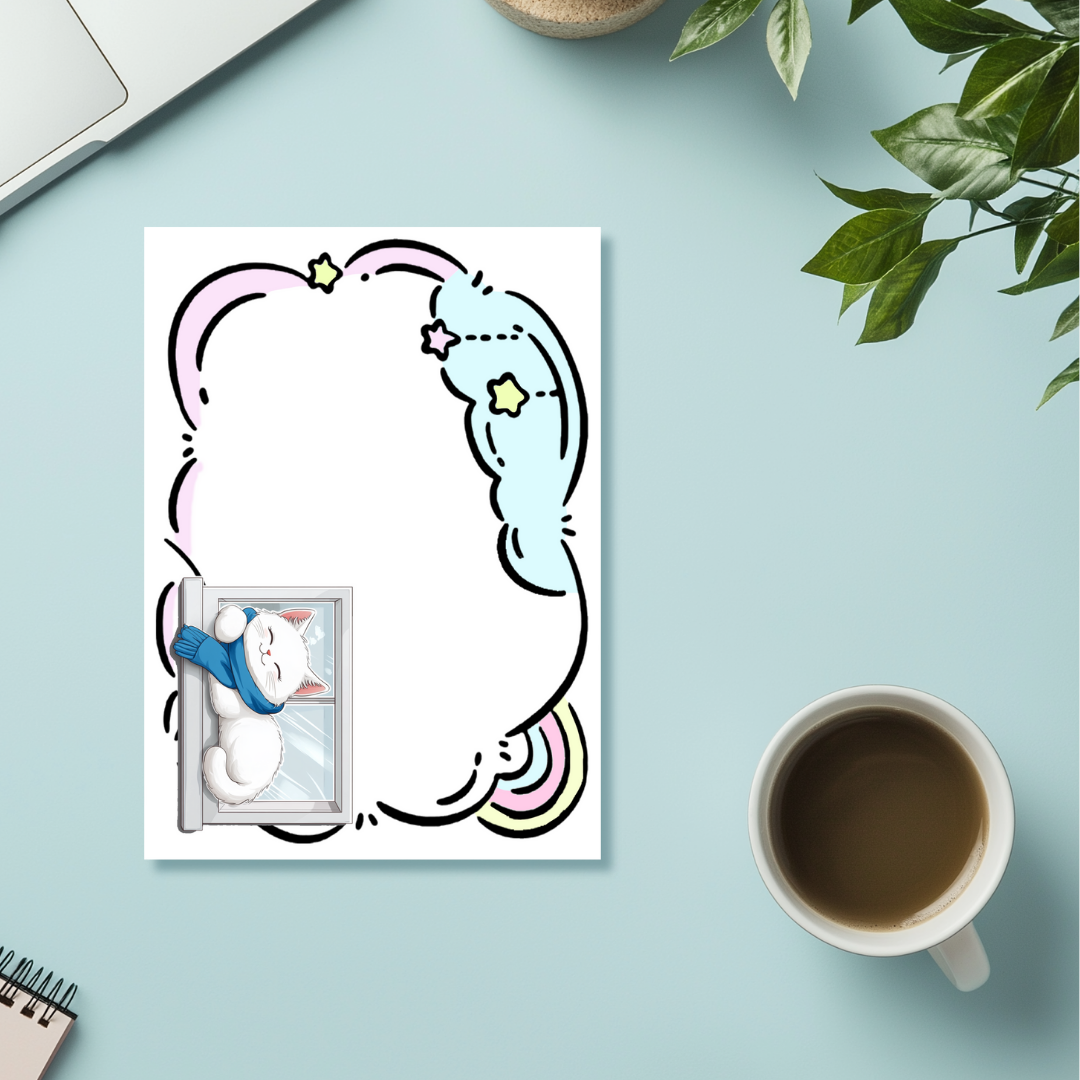 Frosty Paws Memo Pad – Cozy Cat Collection
