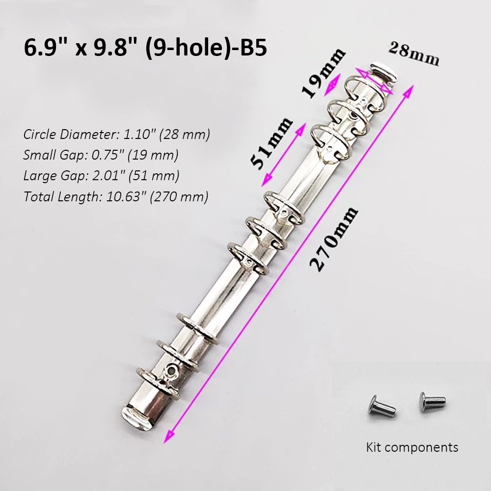 Refillable Notebook Binder Rings