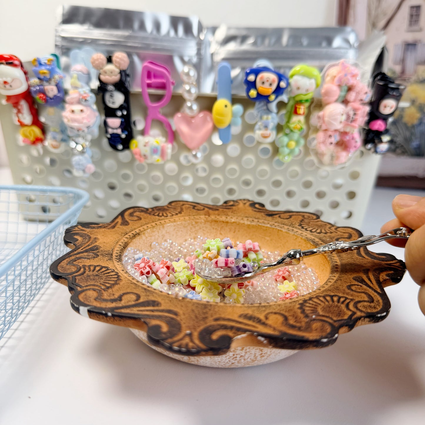 Handmade Decoden Cream Hair Clips