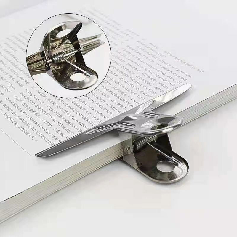 Wide Flat-Head Stainless Steel Bookbinding Clips