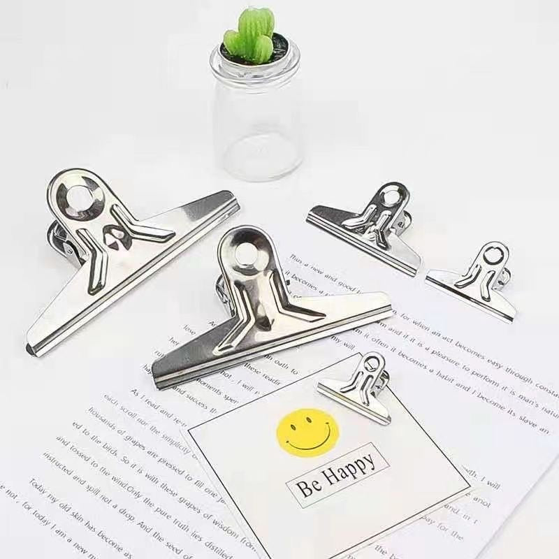 Wide Flat-Head Stainless Steel Bookbinding Clips