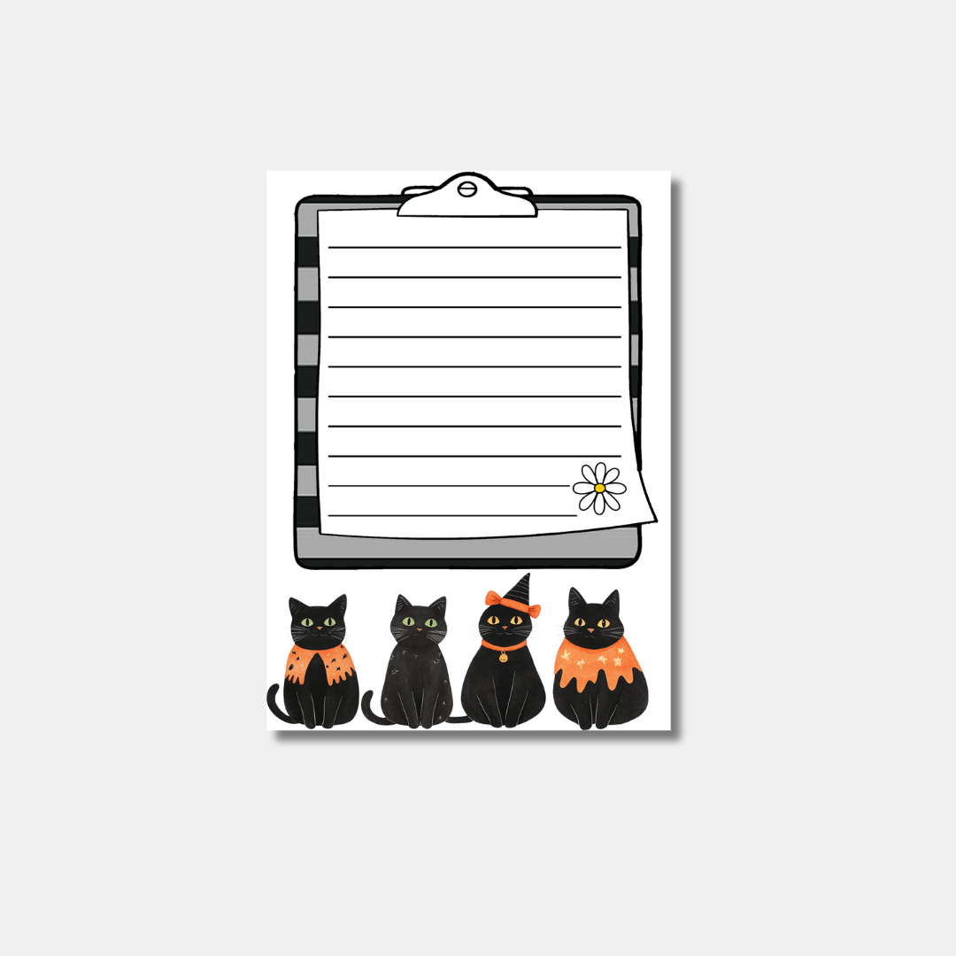 Party Paws-Black Cat Notepads