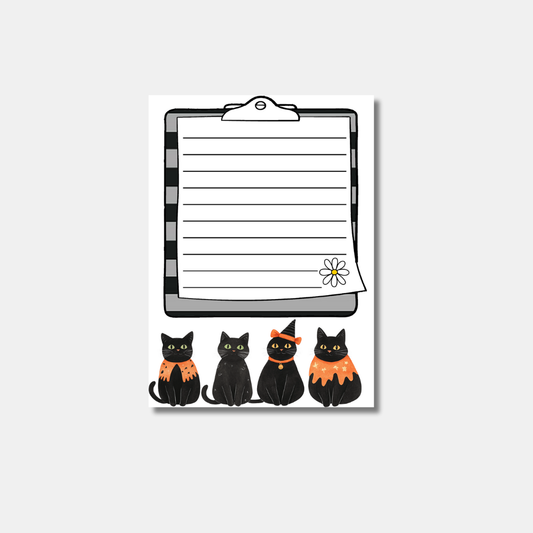 Party Paws-Black Cat Notepads