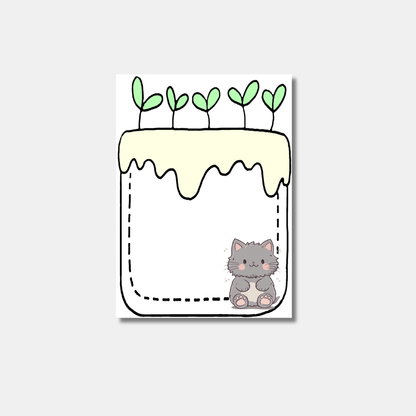 Purr-fect Notes-Little Grey Cat Notepads