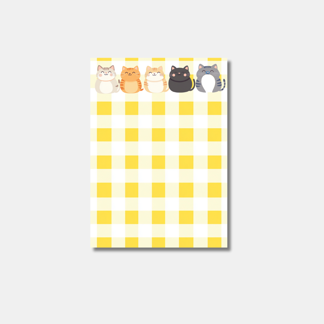 Sunny Paws Cat Yellow NotePads