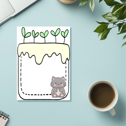 Purr-fect Notes-Little Grey Cat Notepads