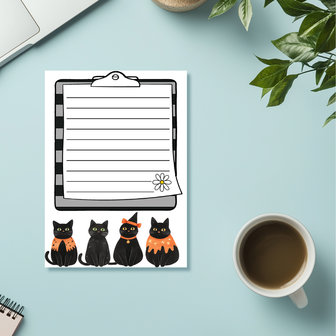 Party Paws-Black Cat Notepads