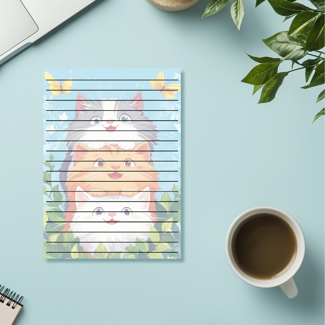 Chubby Cat Garden Note Pad