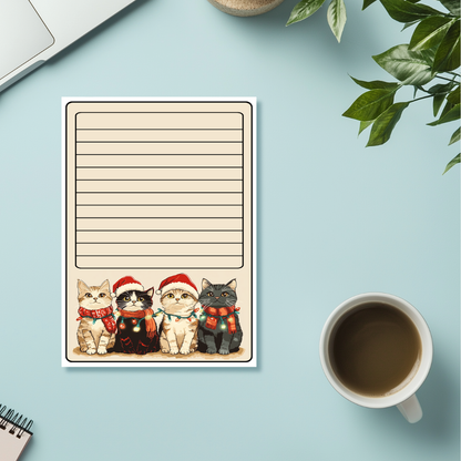 Festive Feline Christmas NotePads