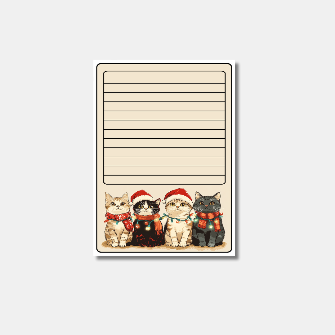 Festive Feline Christmas NotePads