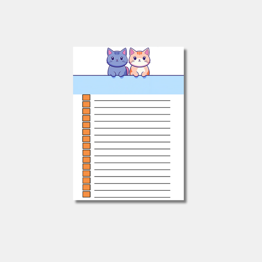 Adorable Cats Check Note pad