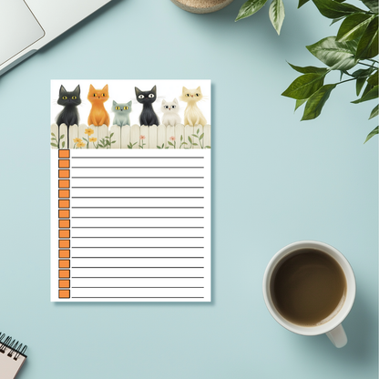 Garden Kitty Memo Pads – Cute Checkered Notes for Every Occasion